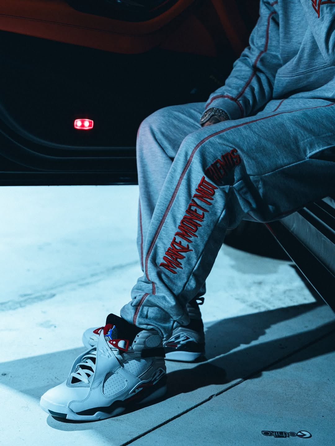 Mixed embroidery and print execution on a HADES66 and MR.GOAT garment