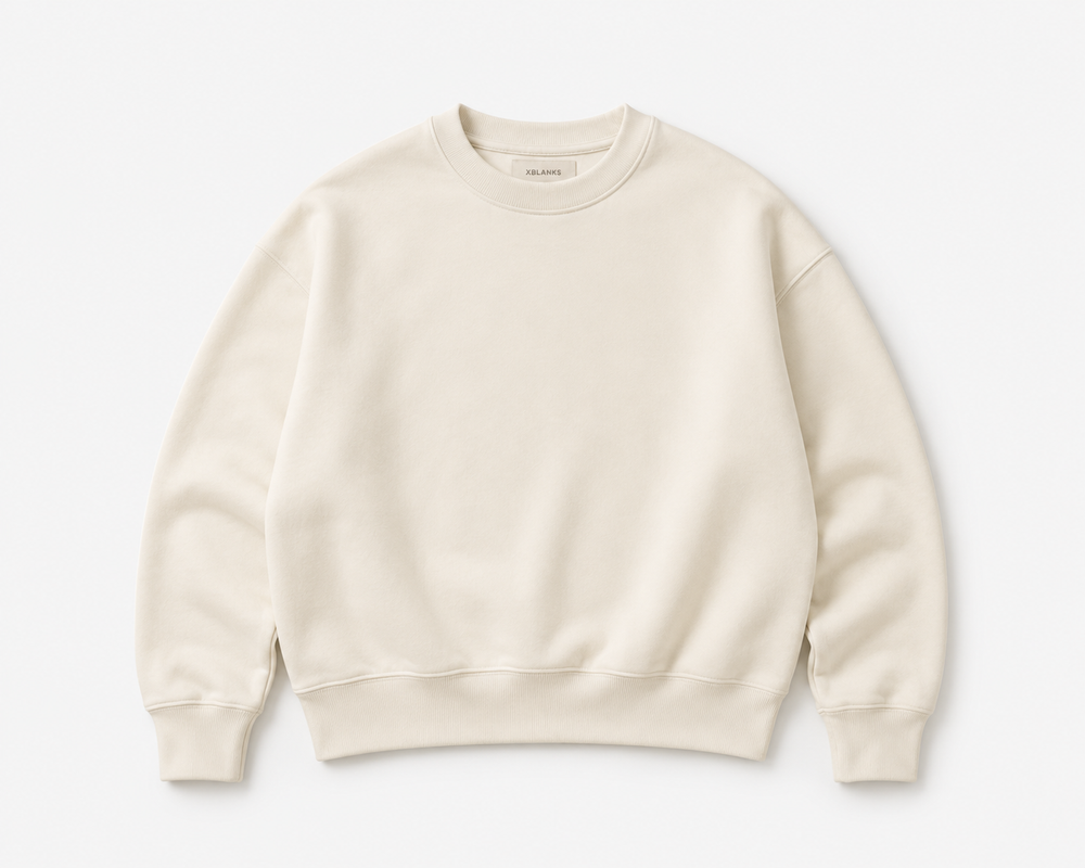 Premium custom blank crewneck manufactured in Peru