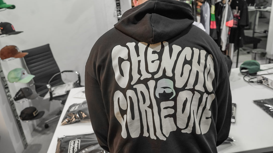 Screen printing Chencho Corleone merchandise at Xtextile