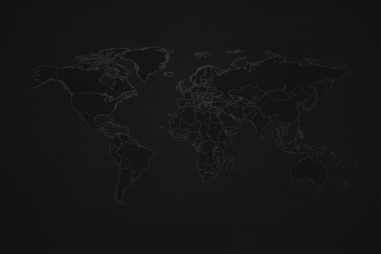 World map showing global client locations