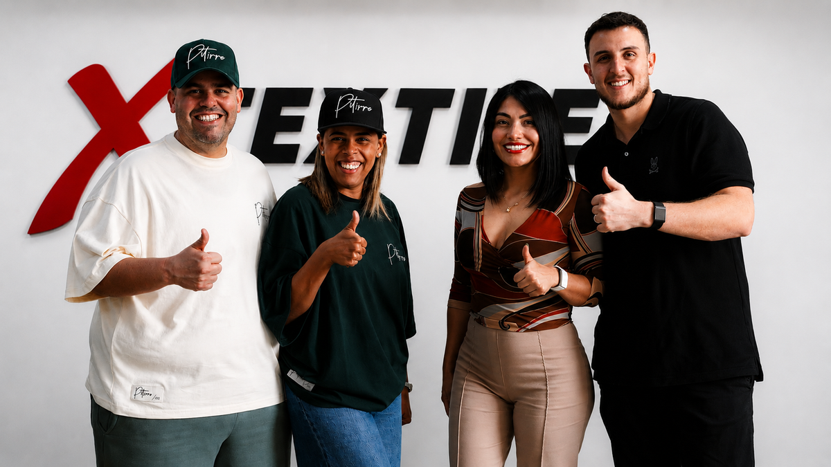 International apparel buyers visiting the Xtextile factory in Lima, Peru